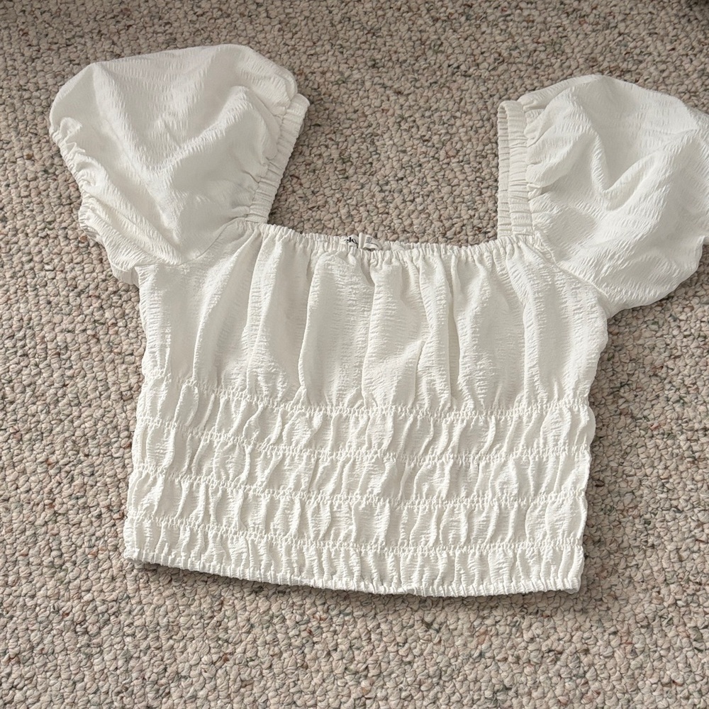 Elodie Cream Puff Sleeve Blouse